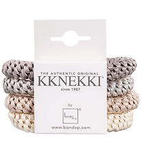 Kknekki Hårelastikker - 4-pak - Beige/Grå Kknekki Hårelastikker - 4-pak - Beige/Grå