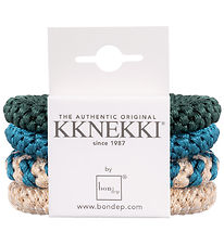Kknekki Hårelastikker - 4-pak - Beige/Blå/Grøn/Glimmer Kknekki Hårelastikker - 4-pak - Beige/Blå/Grøn/Glimmer