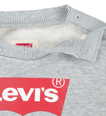 Levis Sweatshirt - Gråmeleret/Rød m. Logo Levis Sweatshirt - Gråmeleret/Rød m. Logo
