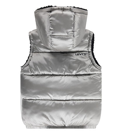 Levis Dynevest m. Fleece - Vendbar - Sølv/Sort Levis Dynevest m. Fleece - Vendbar - Sølv/Sort