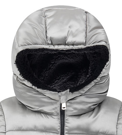 Levis Dynevest m. Fleece - Vendbar - Sølv/Sort