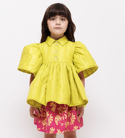 Christina Rohde Nederdel - Pink m. Gule Blade Christina Rohde Nederdel - Pink m. Gule Blade