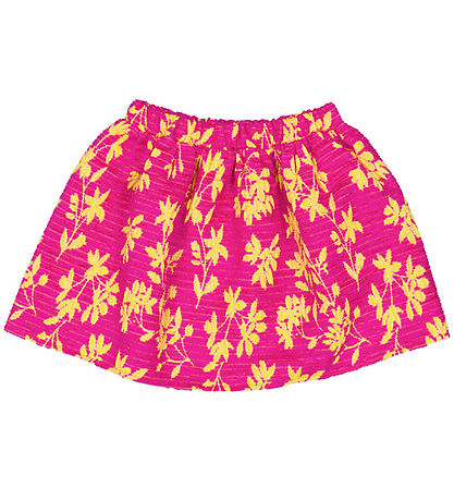 Christina Rohde Nederdel - Pink m. Gule Blade Christina Rohde Nederdel - Pink m. Gule Blade