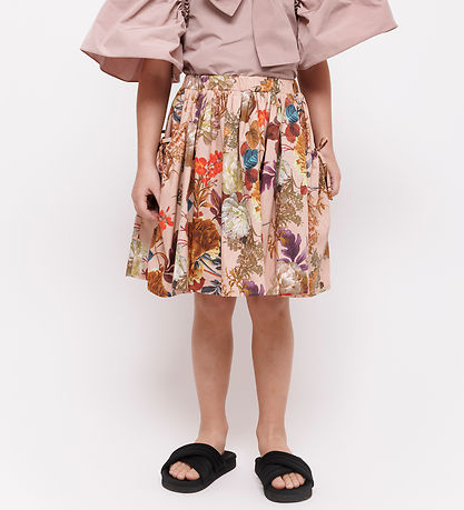 Christina Rohde Nederdel - Dusty Rose m. Blomster Christina Rohde Nederdel - Dusty Rose m. Blomster