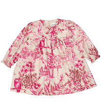 Christina Rohde Kjole - Beige m. Pink Print Christina Rohde Kjole - Beige m. Pink Print