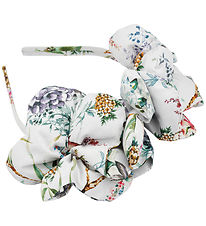 Christina Rohde Hårbøjle - Blågrå m. Blomster Christina Rohde Hårbøjle - Blågrå m. Blomster