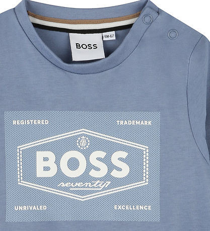 BOSS Bluse - Lyseblå m. Hvid BOSS Bluse - Lyseblå m. Hvid