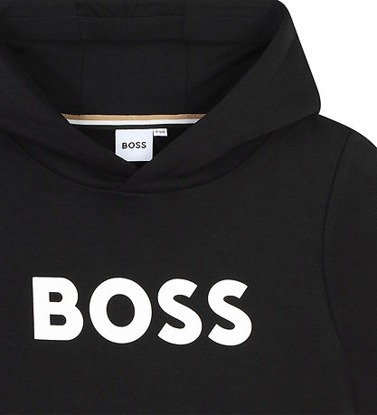 BOSS Hættetrøje - Sort m. Hvid