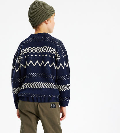 The New Bluse - Strik - TNLinus Jacquard - Navy Blazer The New Bluse - Strik - TNLinus Jacquard - Navy Blazer