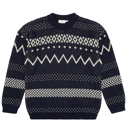 The New Bluse - Strik - TNLinus Jacquard - Navy Blazer The New Bluse - Strik - TNLinus Jacquard - Navy Blazer