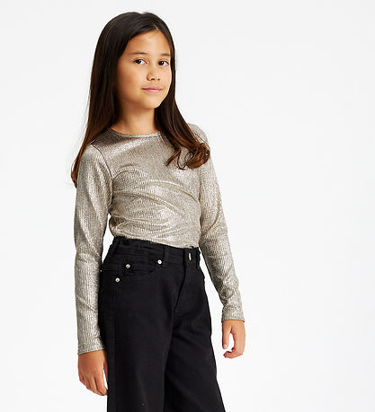 The New Bluse - Rib - TNLeah - Guld The New Bluse - Rib - TNLeah - Guld