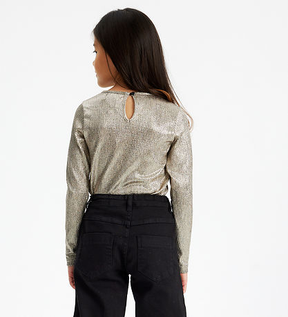 The New Bluse - Rib - TNLeah - Guld