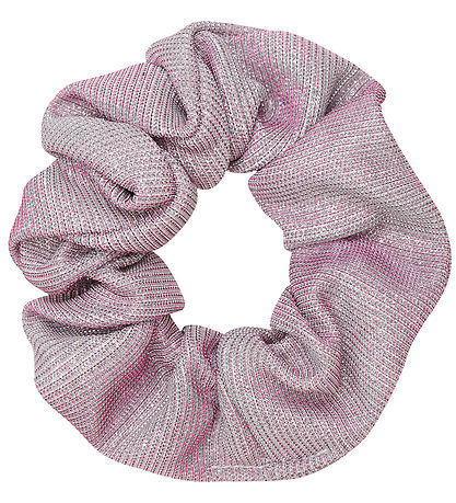 Creamie Hårelastikker - Scrunchies - 2-Pak - Sort/Lilla m. Glimm