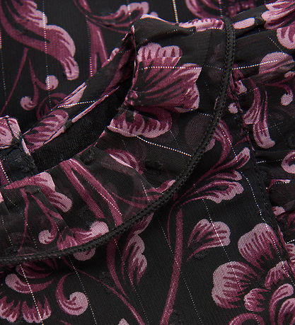 Creamie Kjole - Flower Dot - Black