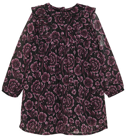 Creamie Kjole - Flower Dot - Black