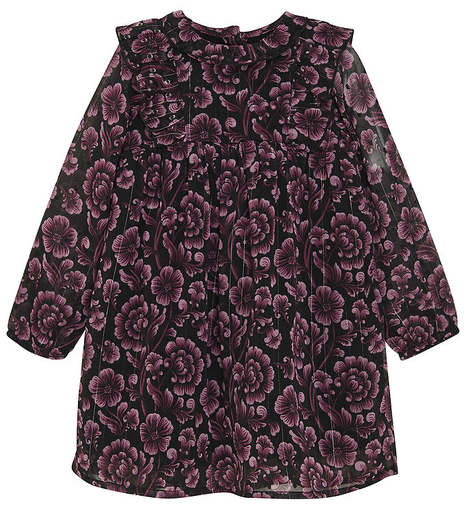 Creamie Kjole - Flower Dot - Black