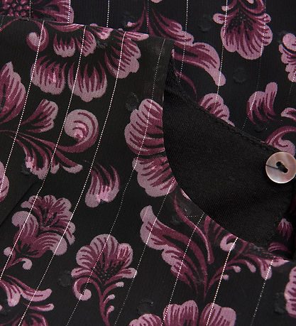 Creamie Kjole - Flower Dot - Black