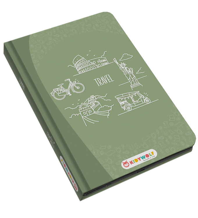 Kidywolf LCD-tegnetavle m. 30 Motiver - Kidydraw-Mini - Travel