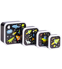 A Little Lovely Company Madkassesæt - 4 stk - Galaxy A Little Lovely Company Madkassesæt - 4 stk - Galaxy
