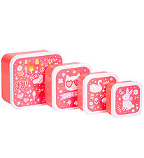 A Little Lovely Company Madkassesæt - 4 stk - Fun A Little Lovely Company Madkassesæt - 4 stk - Fun