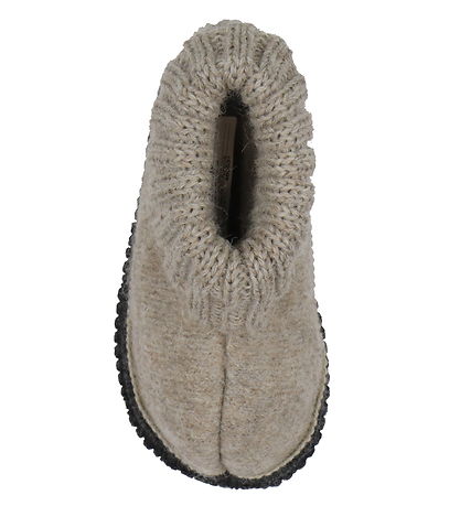 Huttelihut Hjemmesko - Uld - Camel Melange Huttelihut Hjemmesko - Uld - Camel Melange