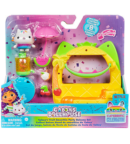 Gabby's Dollhouse Sæt - 8 Dele - Balcony Set - Cakey Gabby's Dollhouse Sæt - 8 Dele - Balcony Set - Cakey