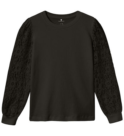 Name It Bluse - NkfOlag - Sort m. Blonder Name It Bluse - NkfOlag - Sort m. Blonder