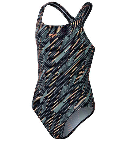 Speedo Badedragt - Hyperboom Allover Medalist - Black/Green Speedo Badedragt - Hyperboom Allover Medalist - Black/Green