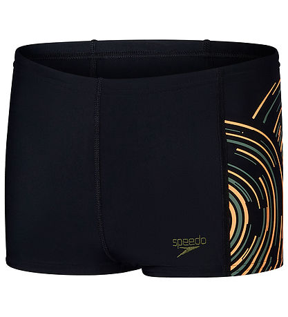 Speedo Badebukser - Plastisol Placement Aquashort - Black/Green