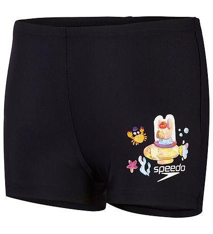 Speedo Badebukser - Placement Aquashort - Black/Yellow Speedo Badebukser - Placement Aquashort - Black/Yellow
