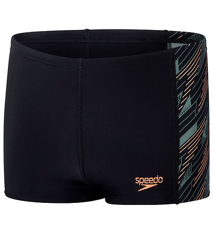 Speedo Badebukser - Hyperboom Panel Aquashort - Black/Green