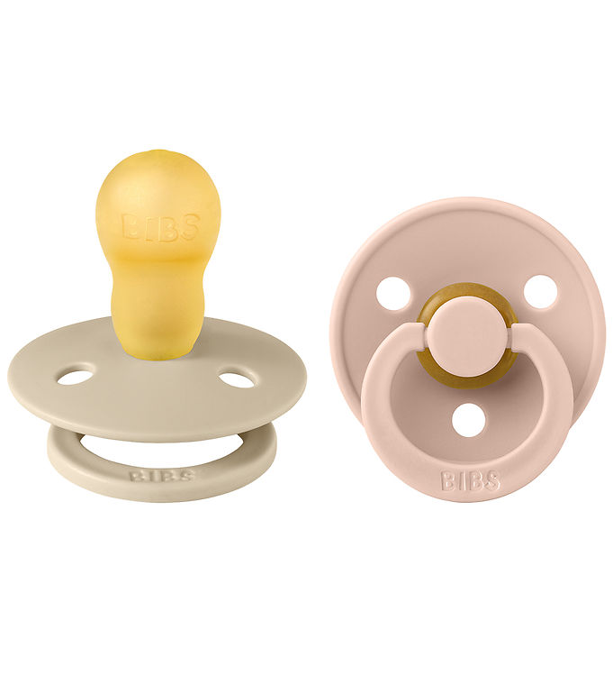 BIBS Rund Colour Sut - 2-Pak - Str. 3 - Naturgummi - Vanilla/Blush