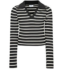 Grunt Bluse - GRWiky - Black-Off White Grunt Bluse - GRWiky - Black-Off White