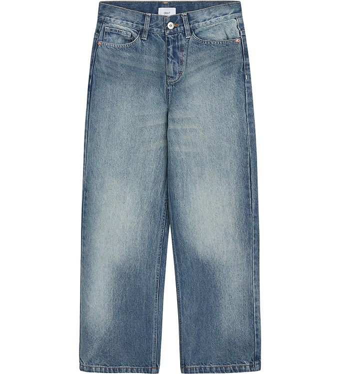Grunt GRWide Low Waist Jeans - Blå