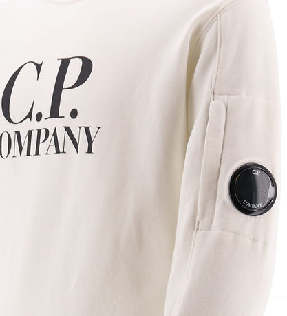 Sweat-shirt C.P. Company - Gaze White av. Logo