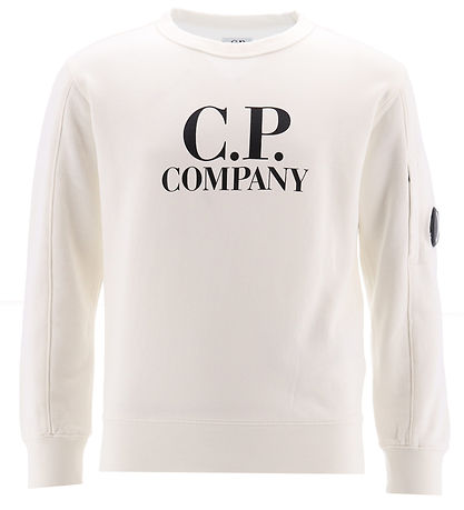 C.P. Company Sweatshirt - Gauze White m. Logo C.P. Company Sweatshirt - Gauze White m. Logo