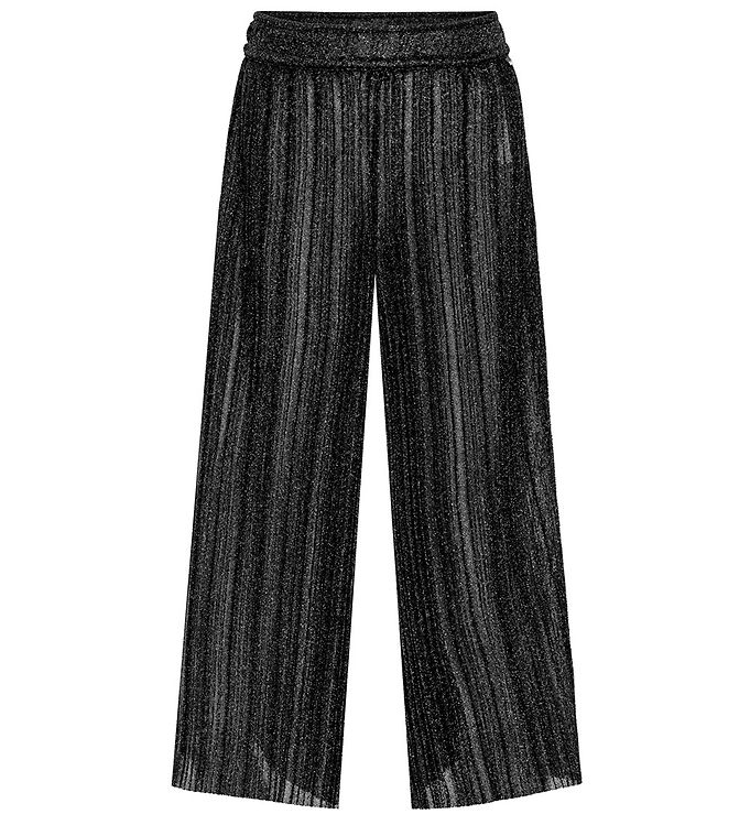 Molo Bukser - Plisseret - Aldora - Sort/Glitter