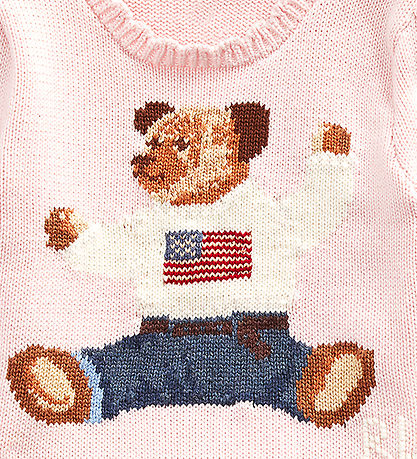 Polo Ralph Lauren Bluse - Strik - Rosa m. Bamse