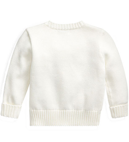 Polo Ralph Lauren Bluse - Strik - Hvid m. Bamse