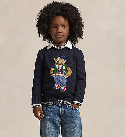 Polo Ralph Lauren Bluse - Strik - Navy m. Bamse