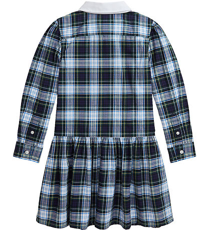 Polo Ralph Lauren Kjole - Navy/Grønternet m. Hvid Polo Ralph Lauren Kjole - Navy/Grønternet m. Hvid