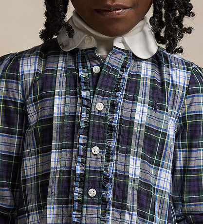 Polo Ralph Lauren Kjole - Navy/Grønternet m. Hvid Polo Ralph Lauren Kjole - Navy/Grønternet m. Hvid