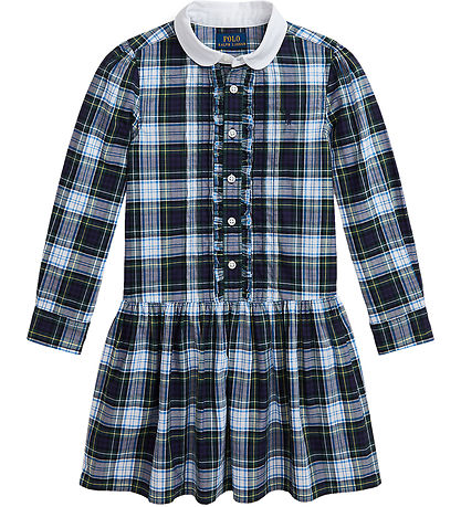 Polo Ralph Lauren Kjole - Navy/Grønternet m. Hvid Polo Ralph Lauren Kjole - Navy/Grønternet m. Hvid