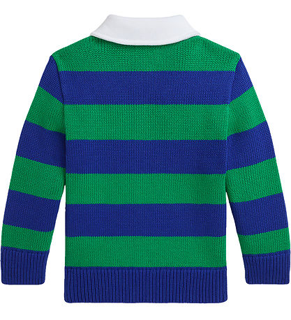 Polo Ralph Lauren Bluse - Strik - Grøn/Blåstribet