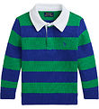 Polo Ralph Lauren Bluse - Strik - Grøn/Blåstribet Polo Ralph Lauren Bluse - Strik - Grøn/Blåstribet