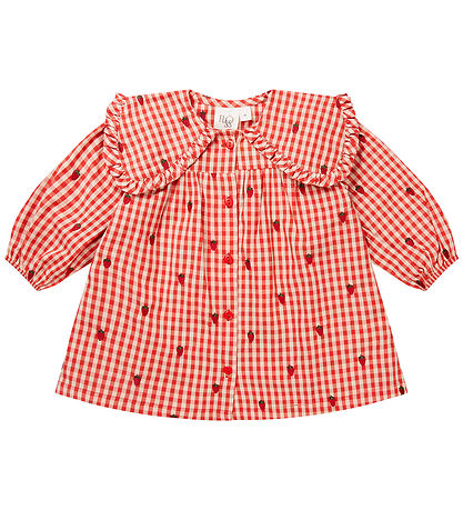 Flöss Kjole - Molly - Berry Gingham Flöss Kjole - Molly - Berry Gingham
