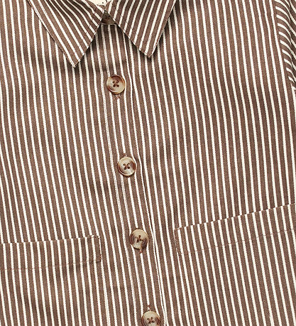Flöss Skjorte - Bob - Roast Brown Stripe