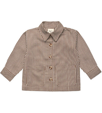 Flöss Skjorte - Bob - Roast Brown Stripe