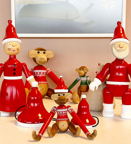 Kay Bojesen Træfigur - Nissemor - 20 cm - Rød/Hvid