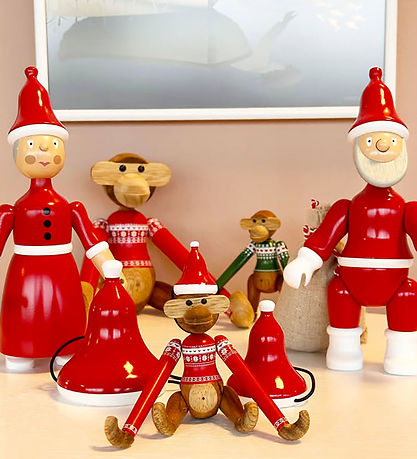 Kay Bojesen Træfigur - Julemand - 20 cm - Rød/Hvid